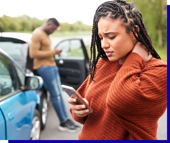 girl with injured neck photo girl with injured neck